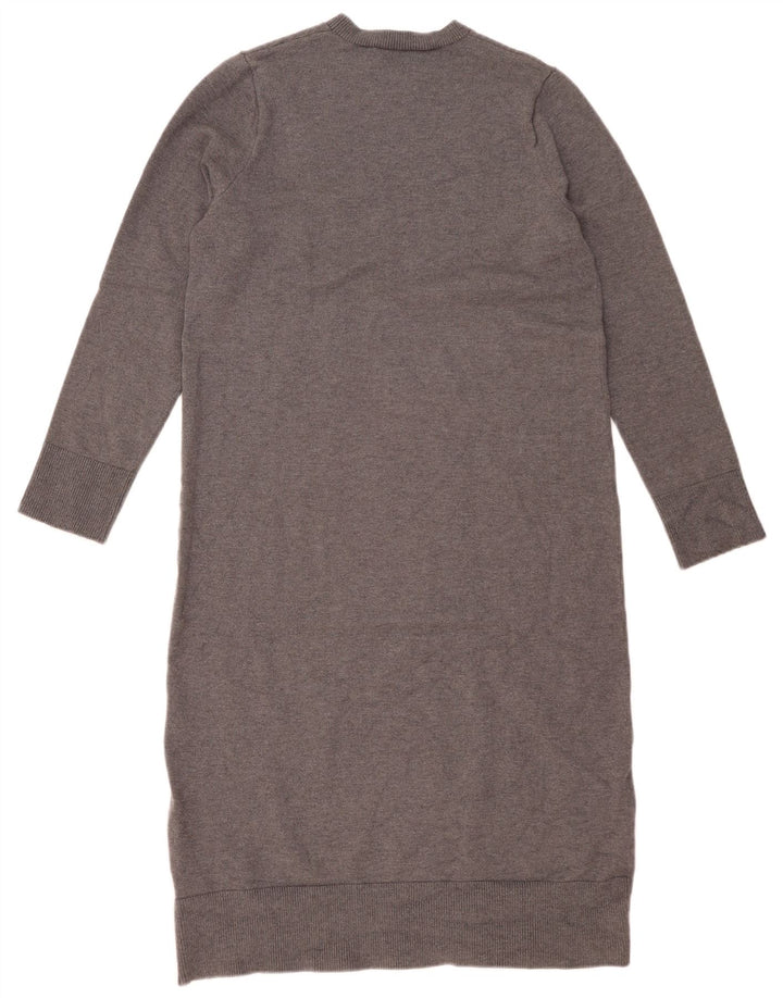 ZARA Jumperkjole til kvinder UK 14 Stor grå viskose