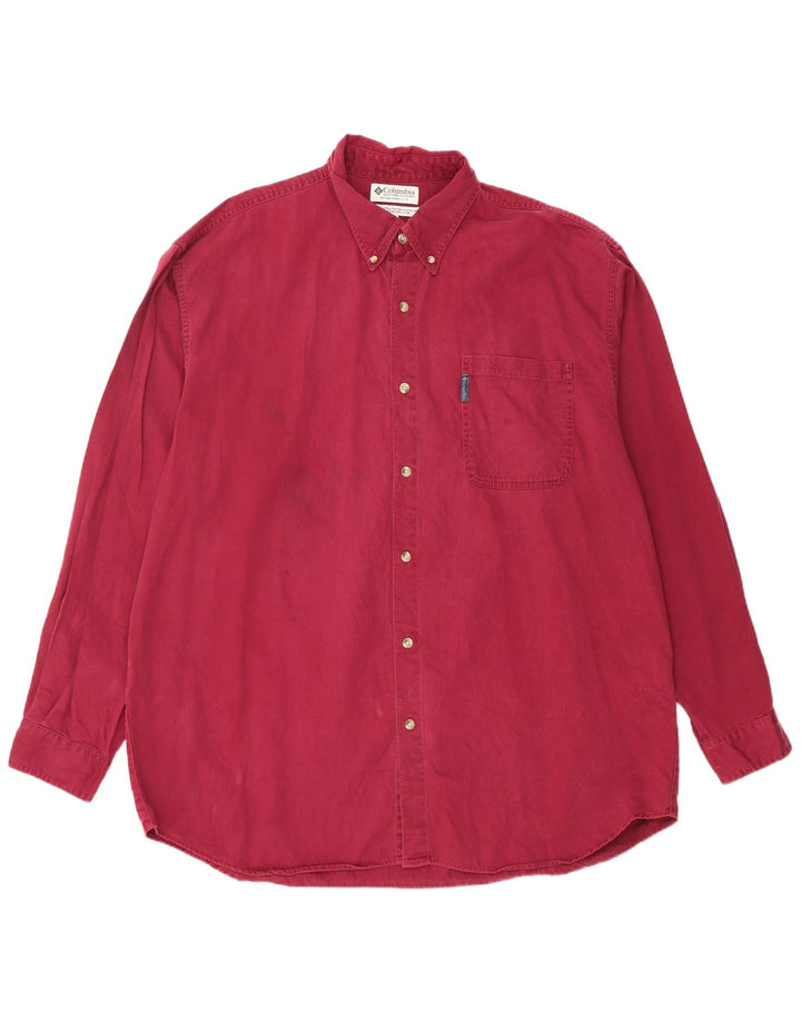 Columbia herreskjorte 2XL Bourgogne bomuld