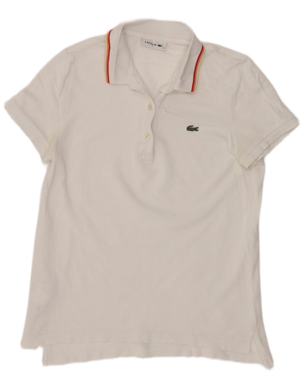 Lacoste Dame Polo Shirt Størrelse 38 Medium White