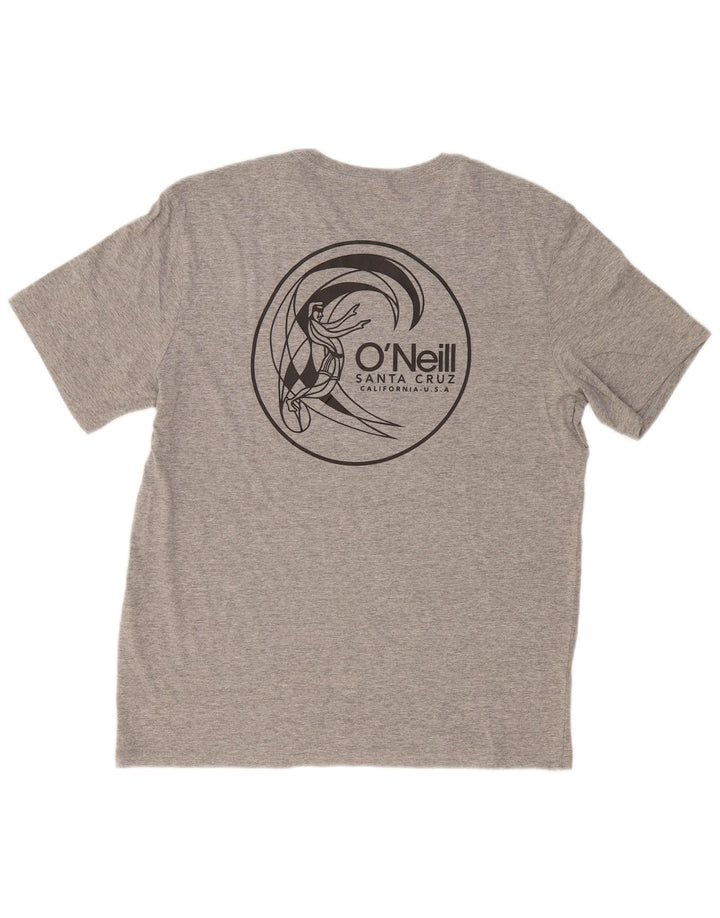 O'NEILL Herre Santa Cruz Regular Fit Grafisk T-Shirt Top XL Grå Flecked