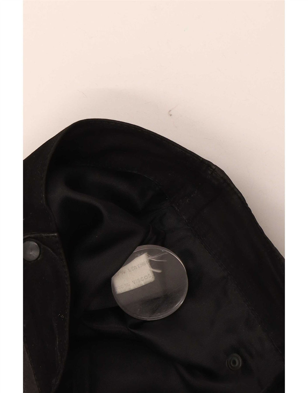 Vintage Dame Ruskind Nederdel Small W26 Sort Læder