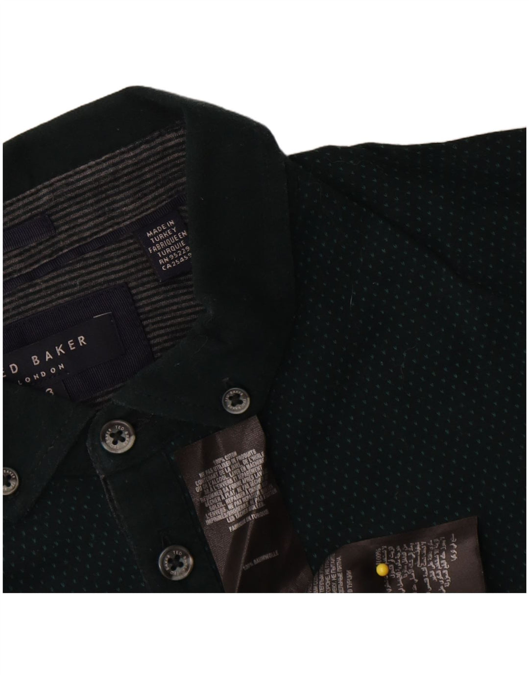 Ted Baker herre poloshirt str. 3 Medium Grøn Flecked Bomuld
