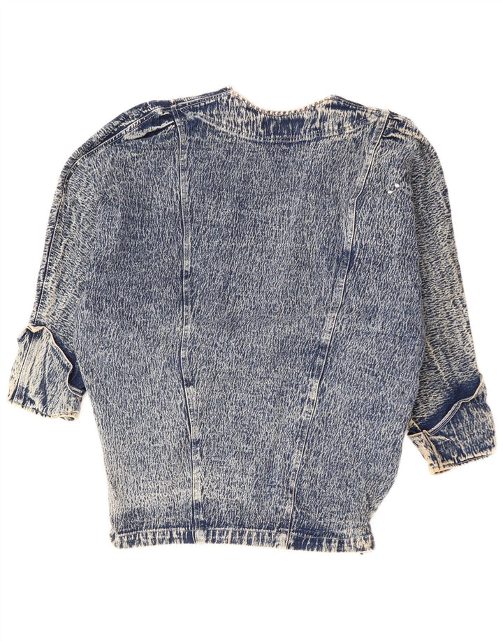 JAZZINO Dame 3/4 ærmet oversized denimjakke UK 18 XL Blue Floral