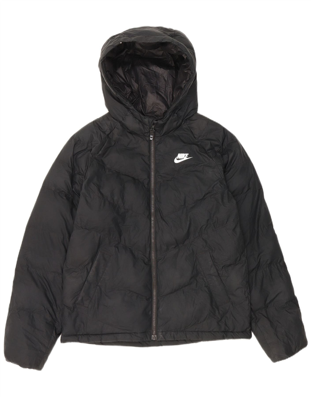 Nike drenge hættepolstret jakke 13-14 år XL sort polyester
