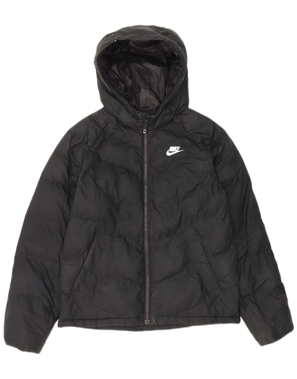 Nike drenge hættepolstret jakke 13-14 år XL sort polyester