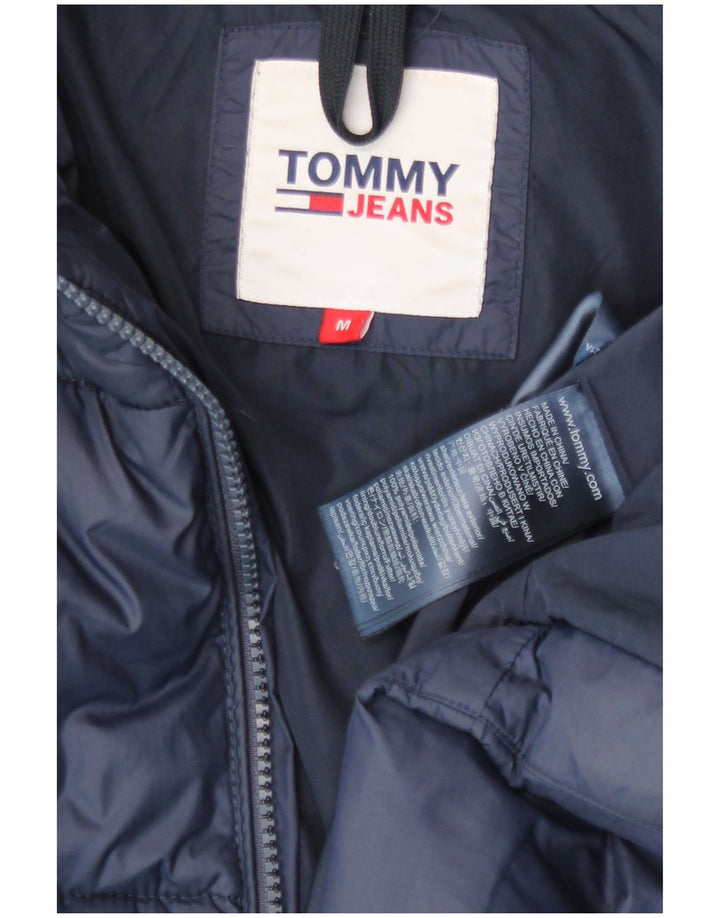Tommy Hilfiger Dame Polstret Jakke UK 14 Medium Navy Blue Polyamid