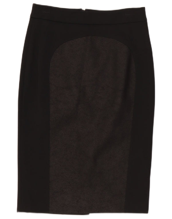 KAREN MILLEN Kvinder Pencil Skirt UK 8 Small W26 Black Viscose