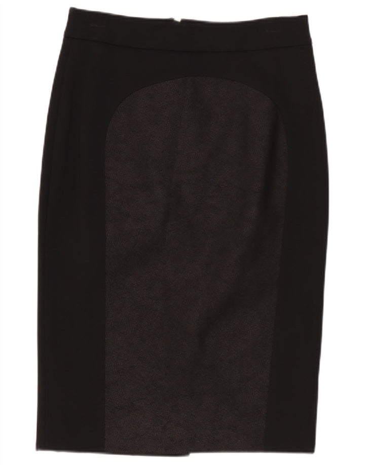 KAREN MILLEN Kvinder Pencil Skirt UK 8 Small W26 Black Viscose