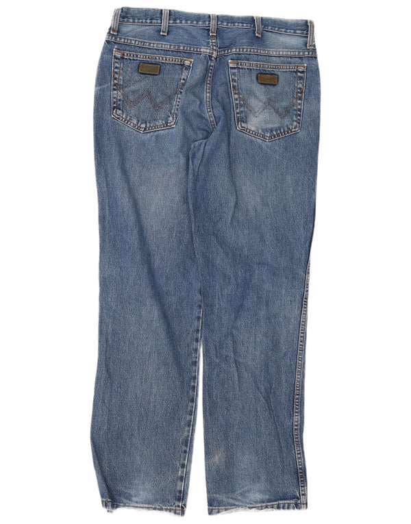Wrangler Herre Texas Straight Jeans W36 L32 Blå Bomuld