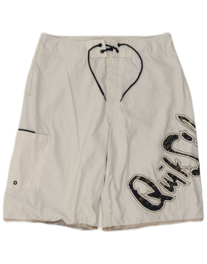 Quiksilver Herre grafiske svømmeshorts Medium White Polyester