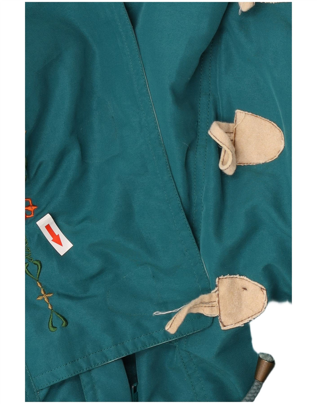 Vintage polstret hættejakke til kvinder UK 18 XL blå polyester