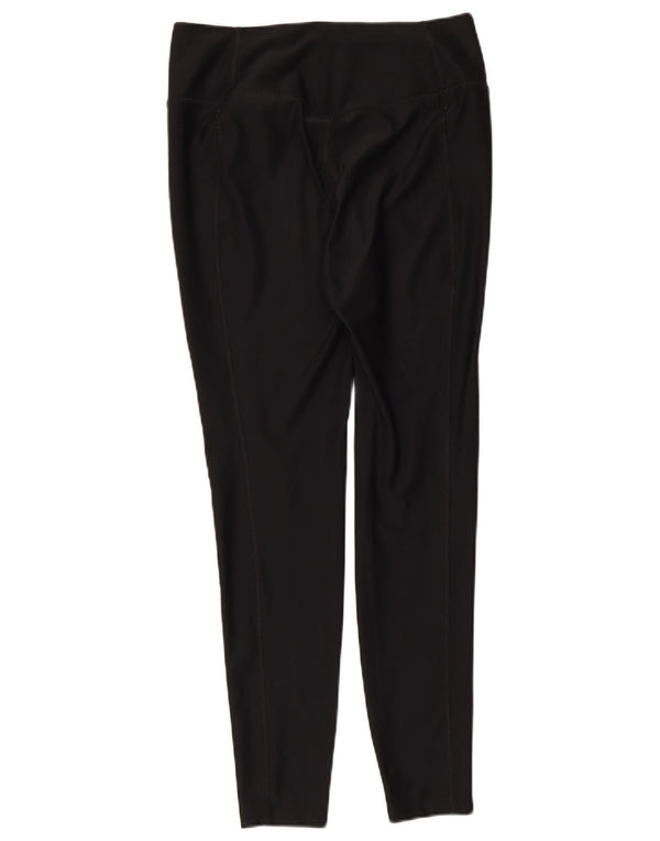 NIKE Dame Dri Fit Leggings UK 14 Medium Sort Polyester