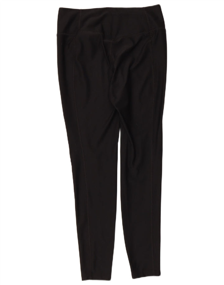 NIKE Dame Dri Fit Leggings UK 14 Medium Sort Polyester