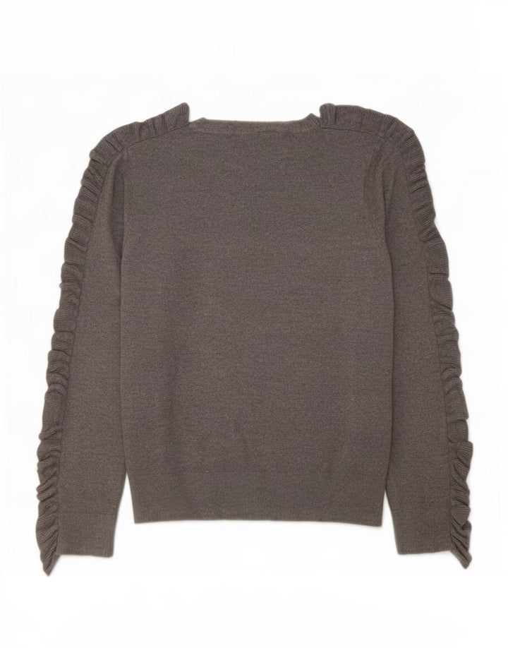 Guess grafisk sweater med rund hals til kvinder UK 14 mellemgrå