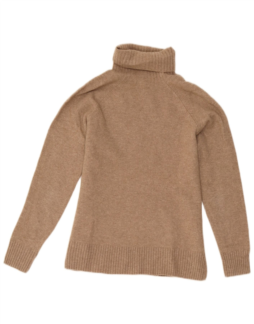 Massimo Dutti Dame Rullehals Sweater UK 10 Lille Brun Uld