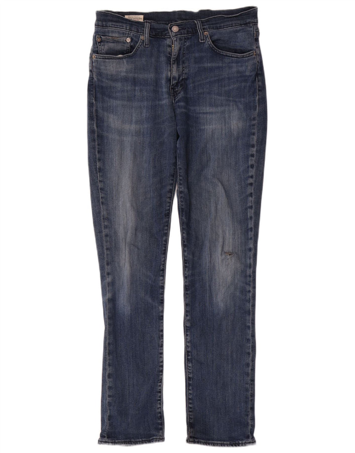 LEVI'S Herre 511 Slim Jeans W32 L32 Blå Bomuld