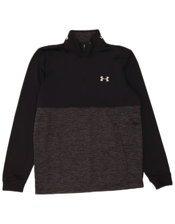 Under Armour Herre Cold Gear Sweatshirt Jumper Medium Sort Colourblock