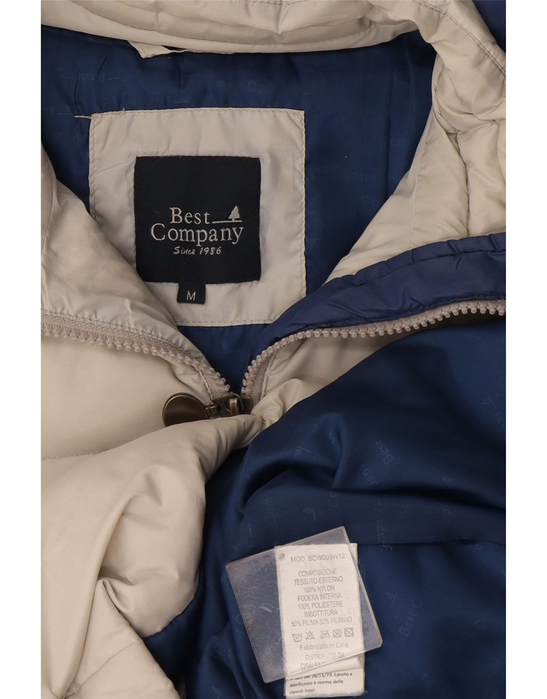 Best Company Dame Hooded Polstret Jakke UK 14 Medium White Nylon
