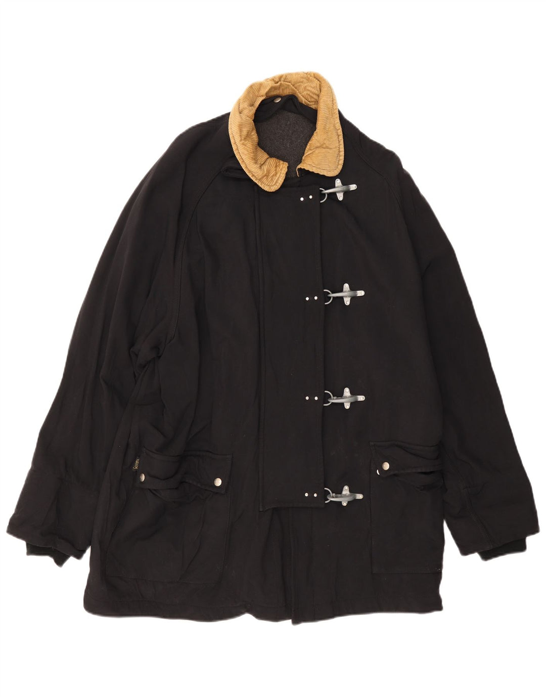 Fay Dame Duffel Coat UK 44 2XL Sort Klassisk