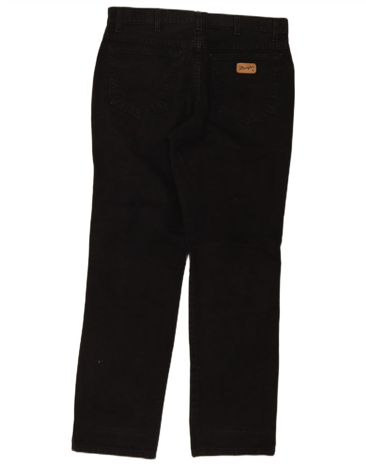 Wrangler Herre Texas Straight Jeans W36 L32 Sort Bomuld