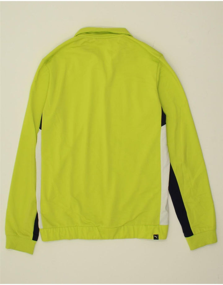 PUMA Boys Tracksuit Top Jacket 15-16 Years Green Polyester Vintage Puma and Second-Hand Puma from Messina Hembry 