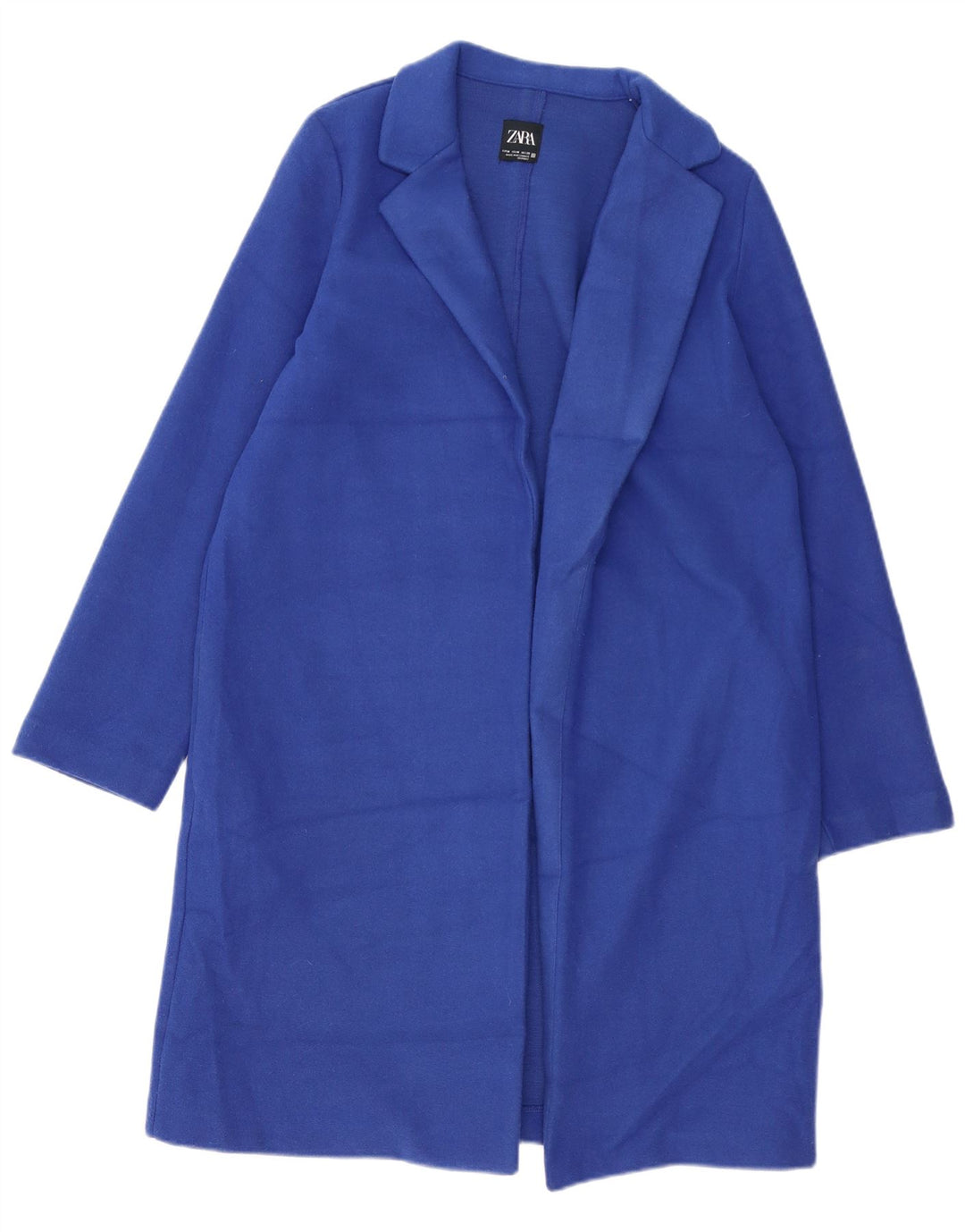 Zara Womens Open Overcoat UK 14 Medium Blue