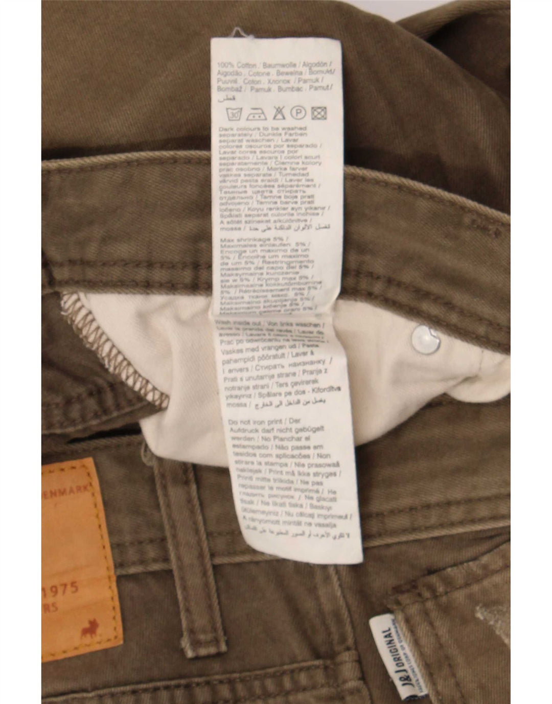 Jack & Jones Herre Tim Slim Jeans W34 L32 Khaki Bomuld