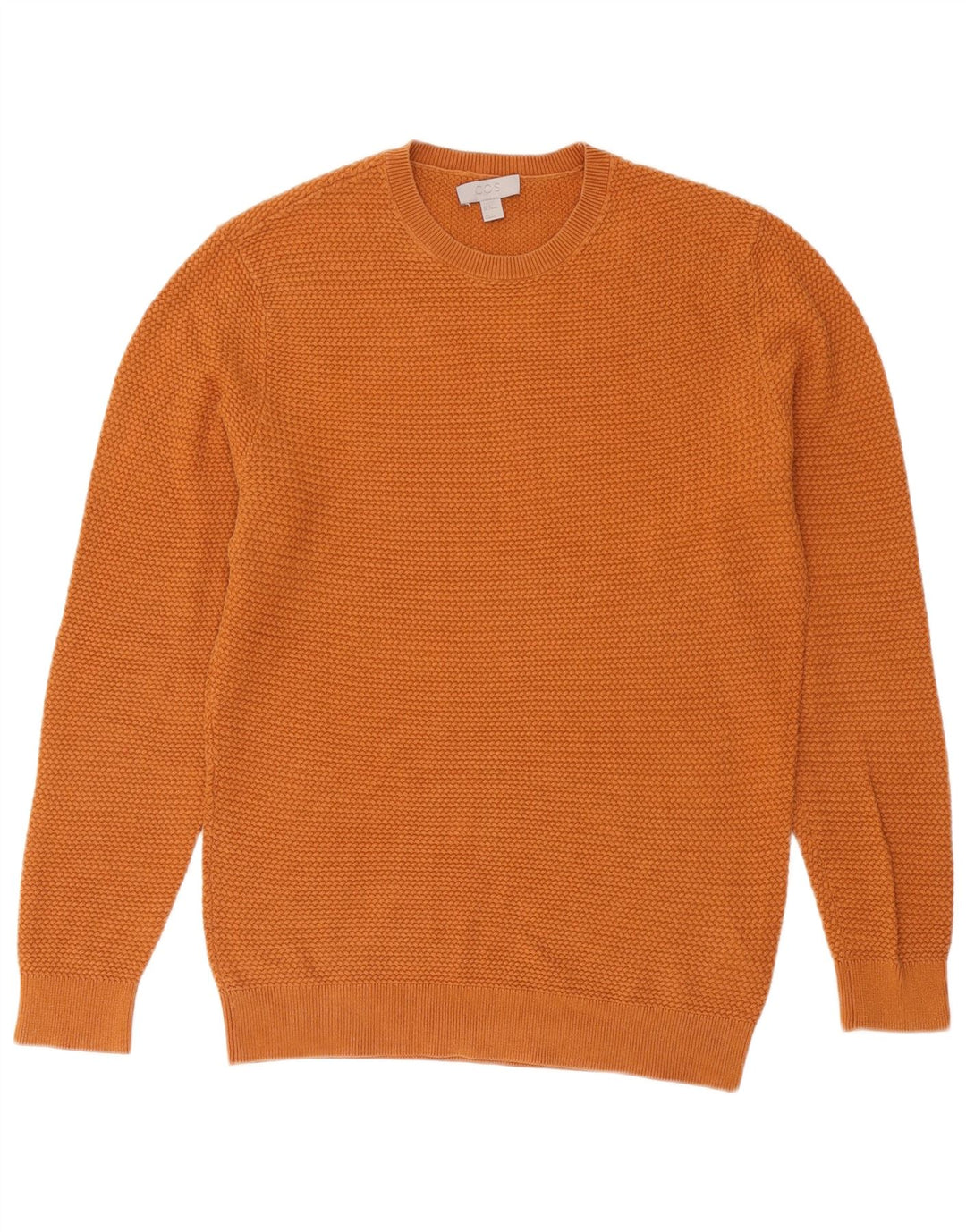 Cos Herre sweater med rund hals, lille orange bomuld