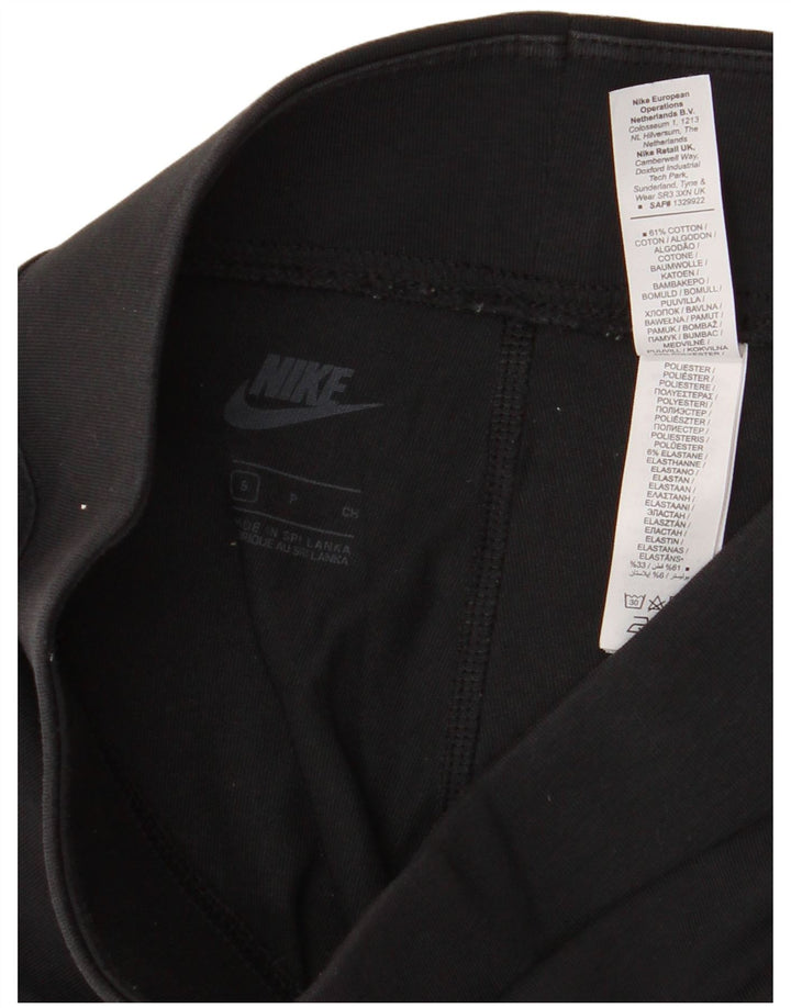 Nike Dame Grafiske Leggings UK 8 Small Black Bomuld