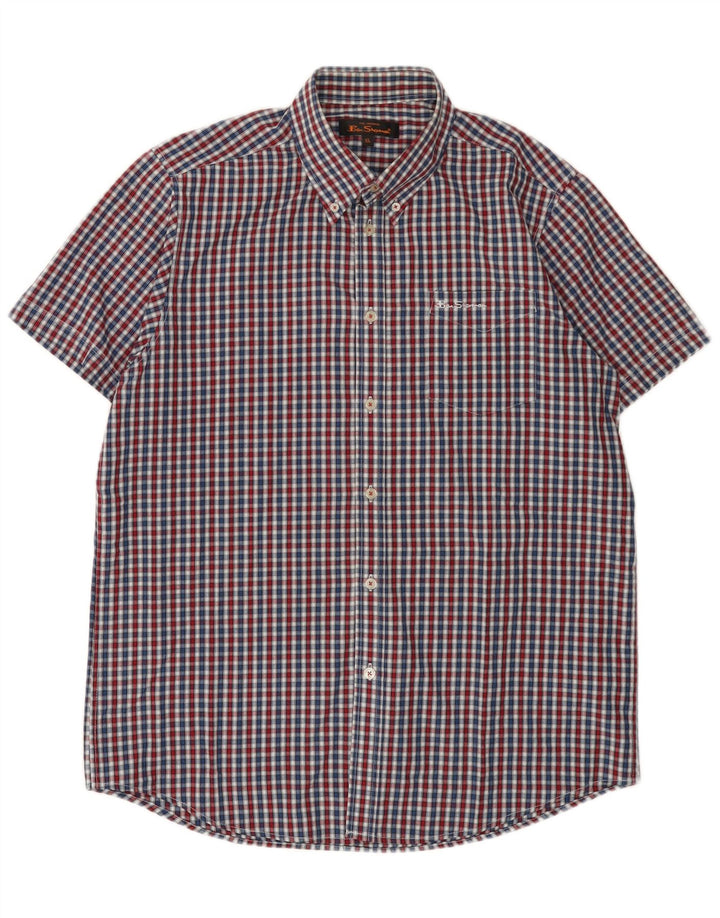 Ben Sherman Kortærmet Herreskjorte XL Multifarvet Gingham