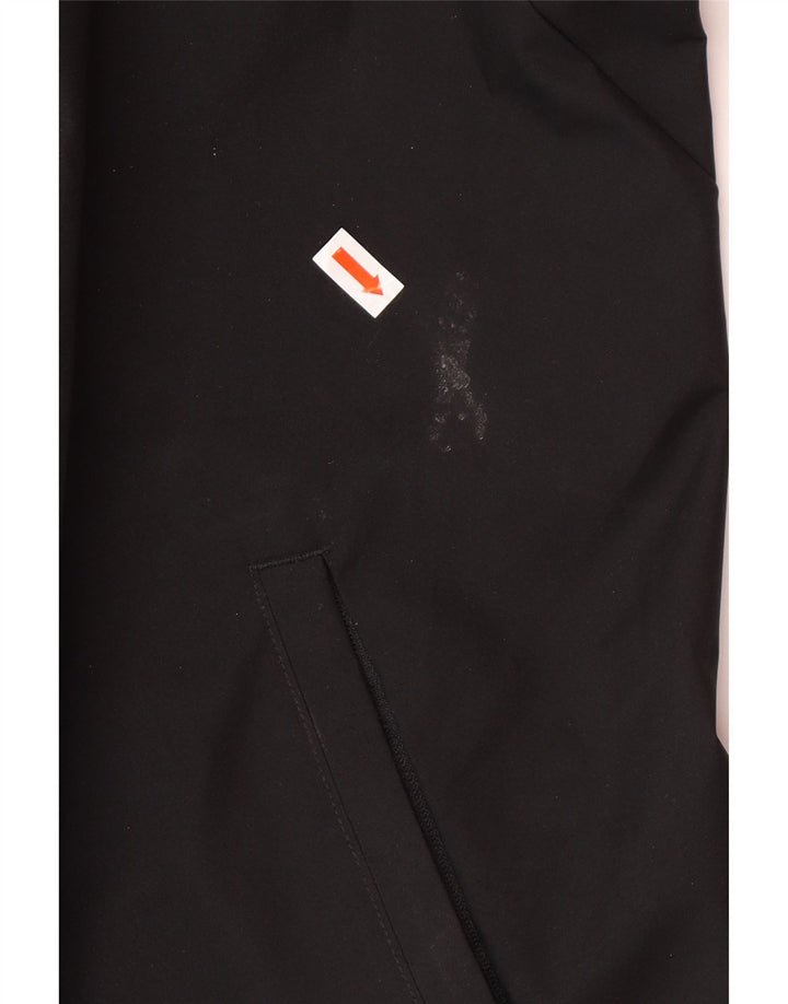 ADIDAS Grafisk regnjakke med hætte til mænd UK 46 3XL Sort polyester