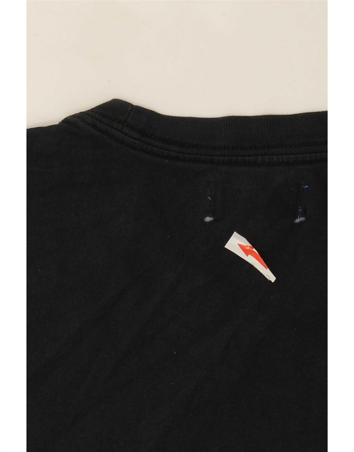 Adidas Herre grafisk T-shirt Top Medium Sort Bomuld