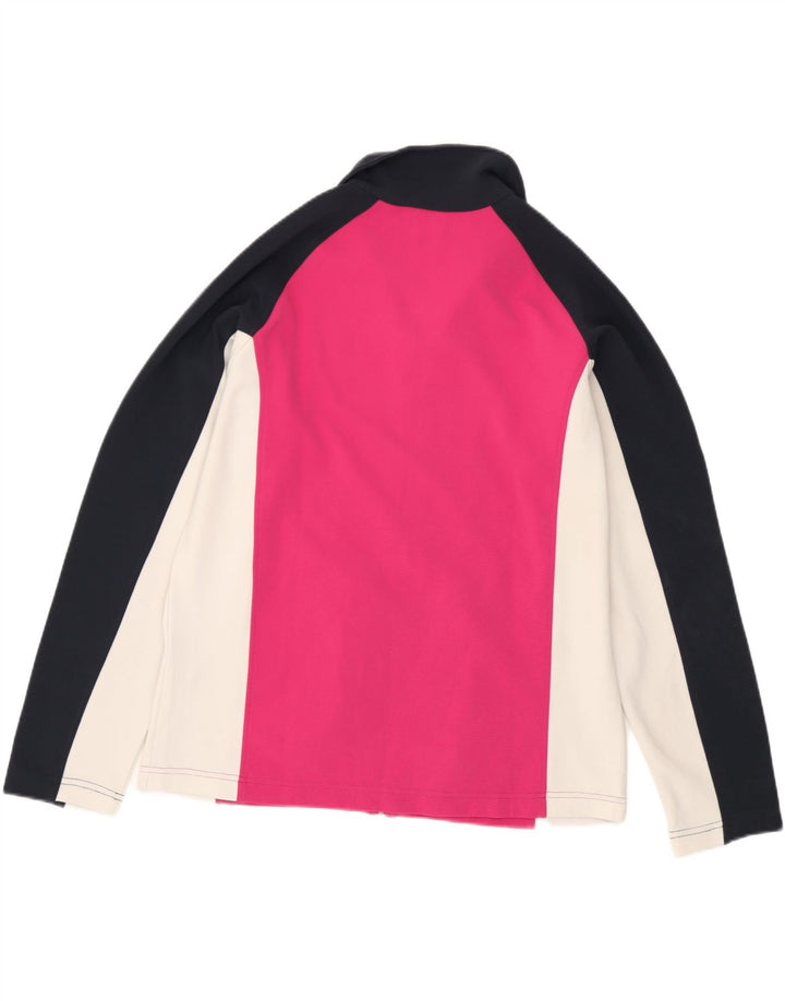 Kappa træningsdragt topjakke til kvinder UK 16 Large Pink Colourblock Polyester