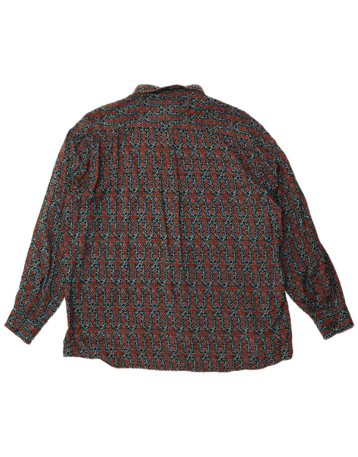 Club D'Amingo Dame Oversized Skjorte IT 45/46 Stor Flerfarvet Geometrisk