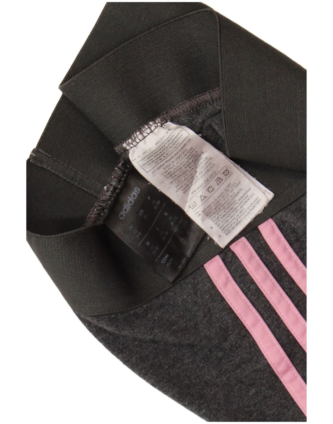 ADIDAS Dame Leggings UK 4/6 XS Grå Bomuld