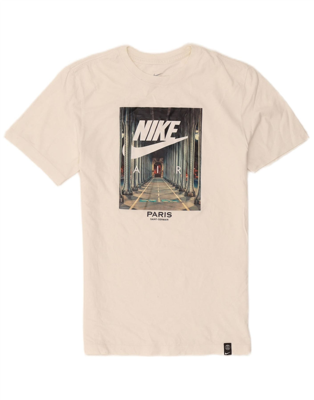 Nike grafisk T-shirt top til mænd, lille hvid bomuld