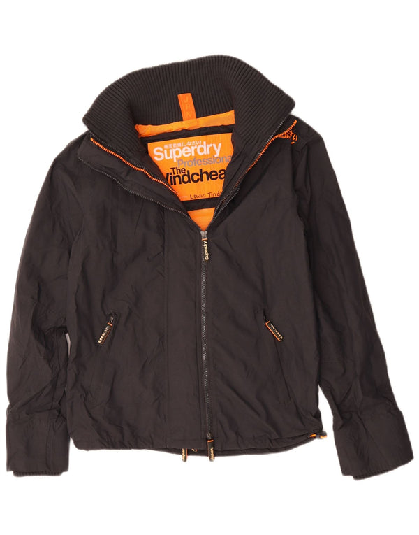 Superdry Mens The Windcheater Bomber Jacket UK 36 Small Grey Polyester