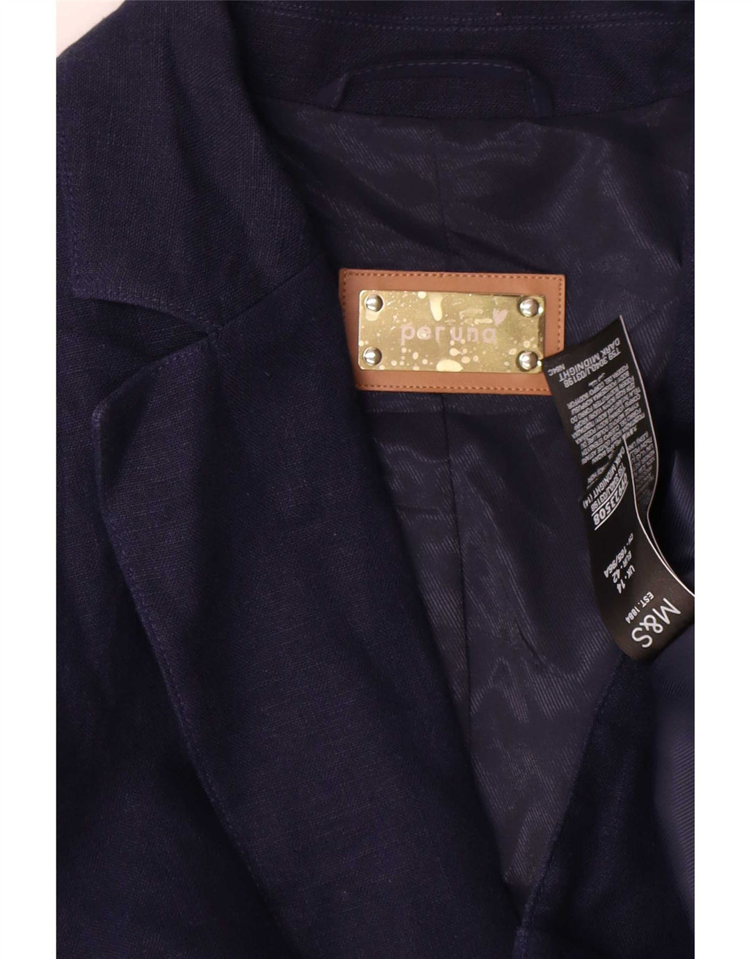 Marks & Spencer Dame 3/4-ærmet blazerjakke UK 14 Large Navy Blue