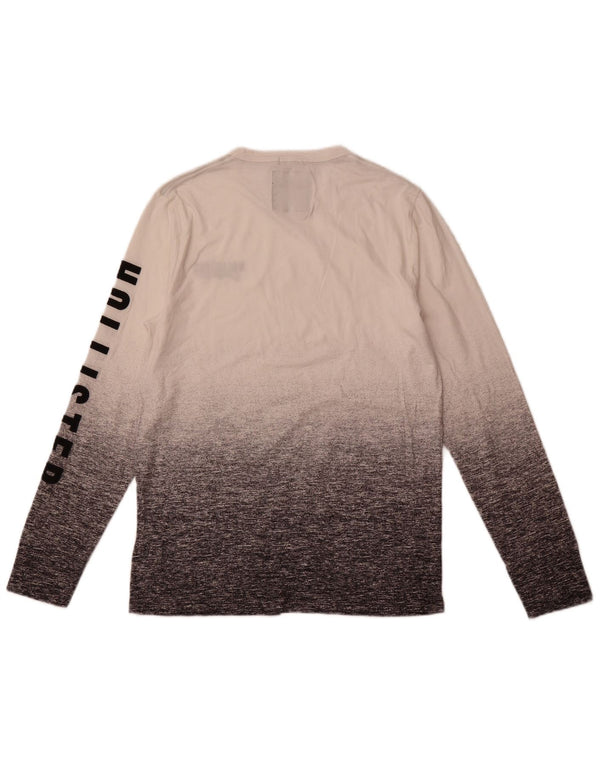 HOLLISTER Herre Grafisk Top Langærmet Medium White Colourblock Bomuld