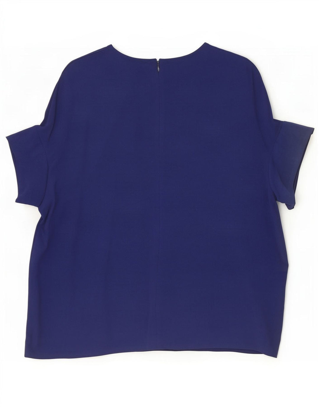 Cos Dame Bluse Top EU 40 Medium Navy Blue Viscose