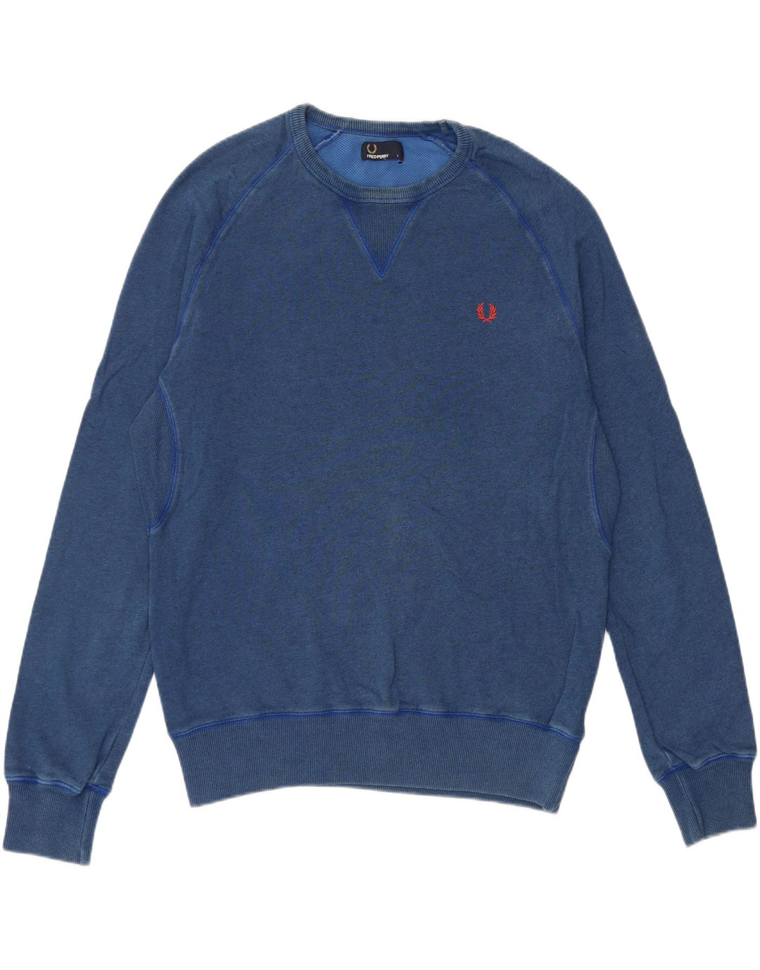Fred Perry Herre Sweatshirt Jumper Stor Blå Bomuld