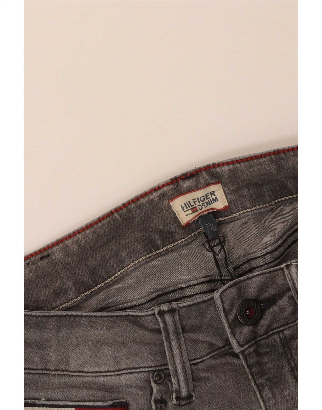 Tommy Hilfiger Dame Slim Jeans W27 L32 Grå