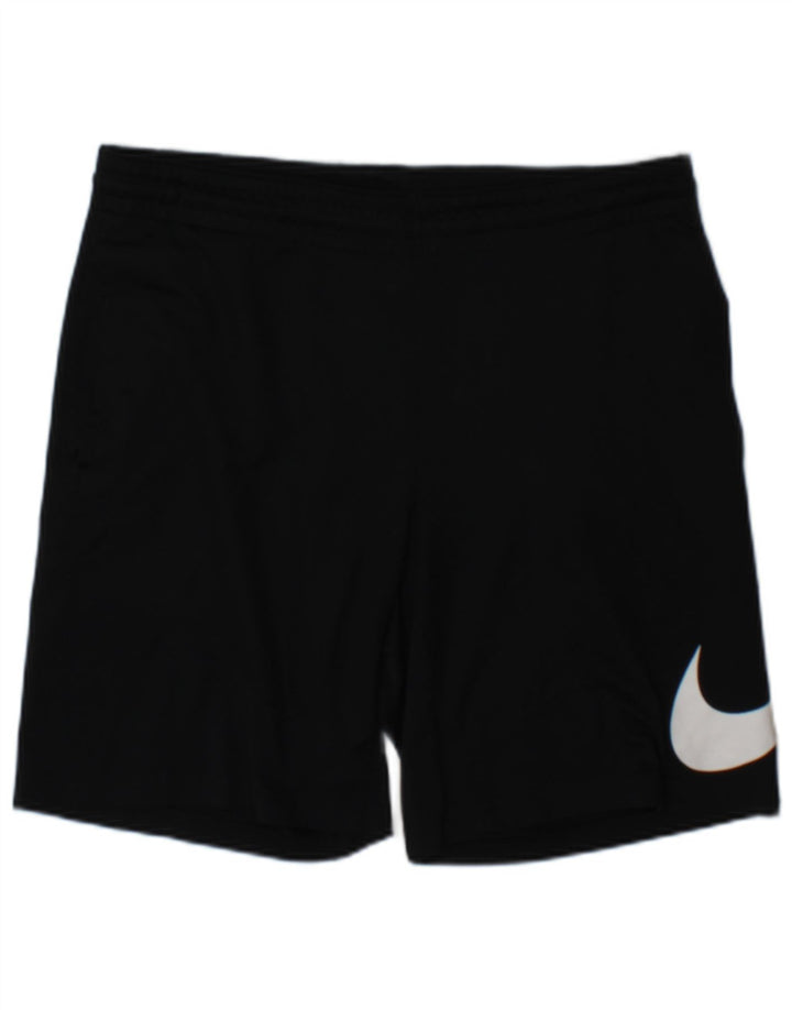 Nike Herre Dri Fit grafiske sportsshorts Små sorte polyester