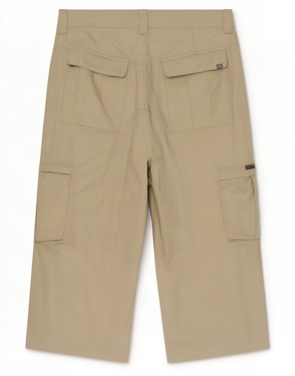 Quiksilver Herre Cargo Capri Bukser Medium W32 L21 Beige Bomuld