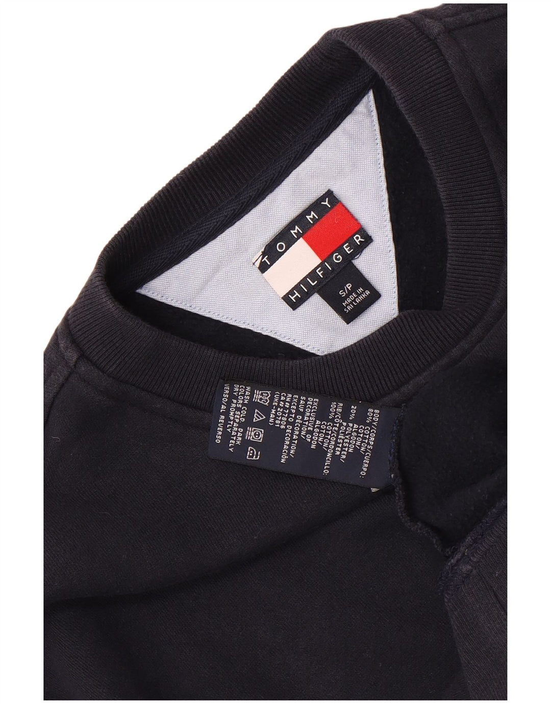 Tommy Hilfiger Sweatshirt til mænd, lille marineblå bomuld