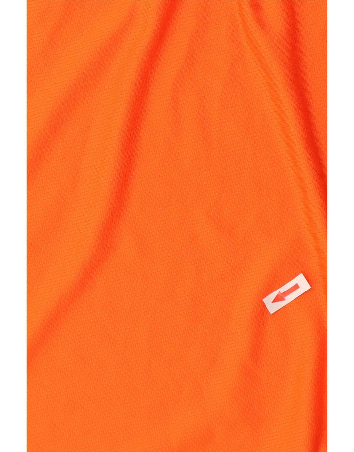 Nike Herre Dri Fit Top Langærmet Stor Orange Colourblock Polyester