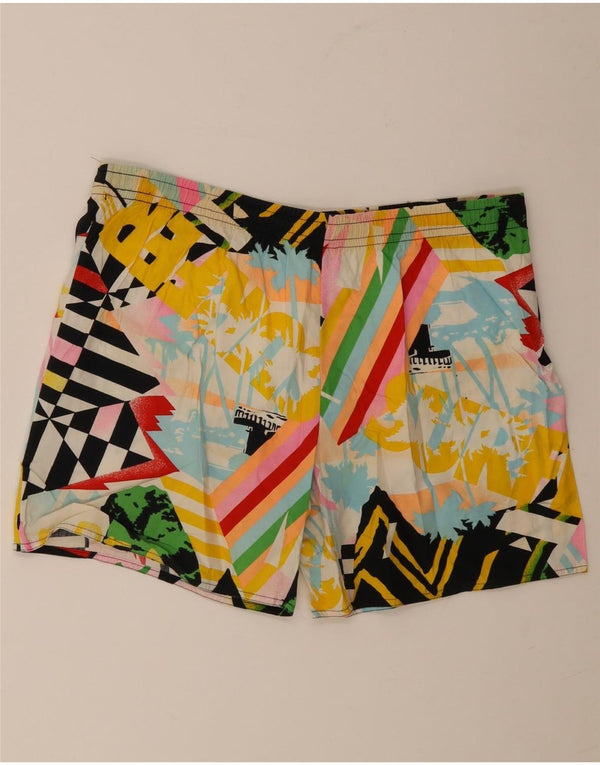 Vintage badeshorts til mænd 2XL flerfarvet geometrisk bomuld