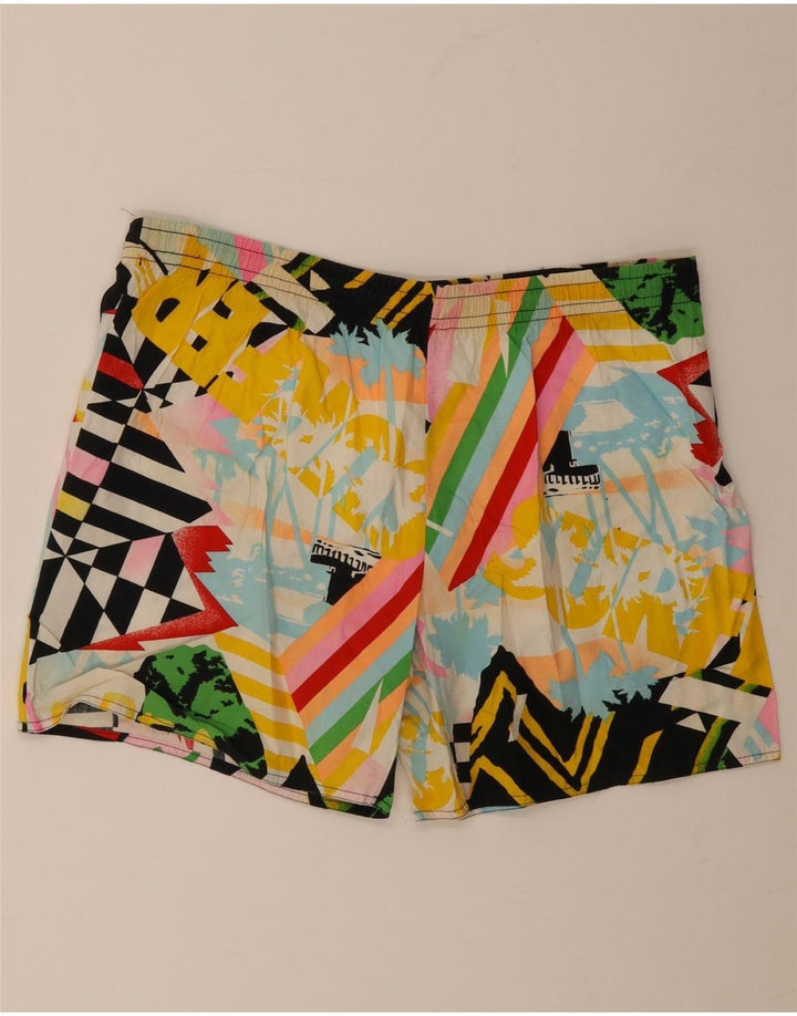 Vintage badeshorts til mænd 2XL flerfarvet geometrisk bomuld