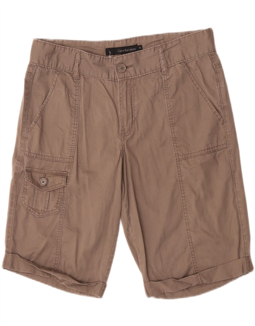 Calvin Klein Dame Cargo Shorts US 10 Medium W32 Grå Bomuld