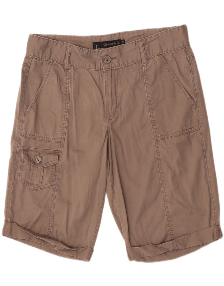 Calvin Klein Dame Cargo Shorts US 10 Medium W32 Grå Bomuld
